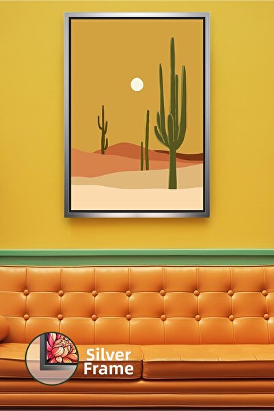 KOSS Dijital Peisaj cu cactus din deșert boho, tematică apus de soare, pictur...