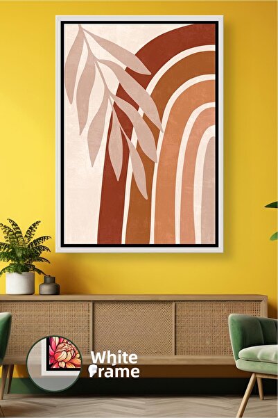 KOSS Dijital Tablou de pânză înrămat cu efect boem cald, cu detalii boho cu f...