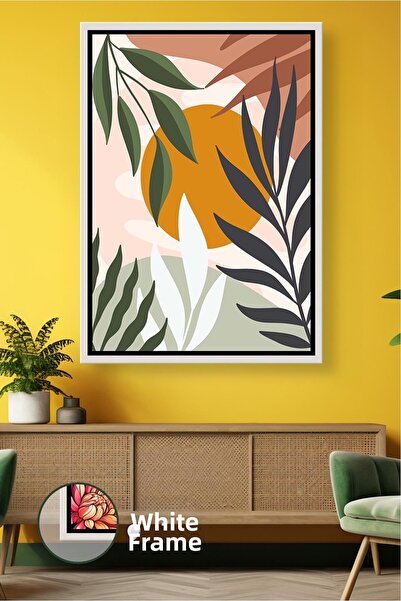 KOSS Dijital Pictură pe pânză înrămată cu estetică naturală boemă, cu modele ...