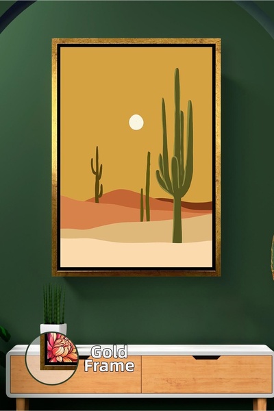 KOSS Dijital Peisaj cu cactus din deșert boho, tematică apus de soare, pictur...