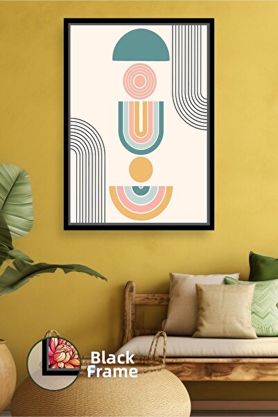 KOSS Dijital Decor de perete boem cu model geometric pastel, pictură pe pânză...