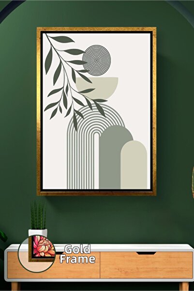 KOSS Dijital Decor de perete elegant în tonuri verzi cu frunze de măslin, des...