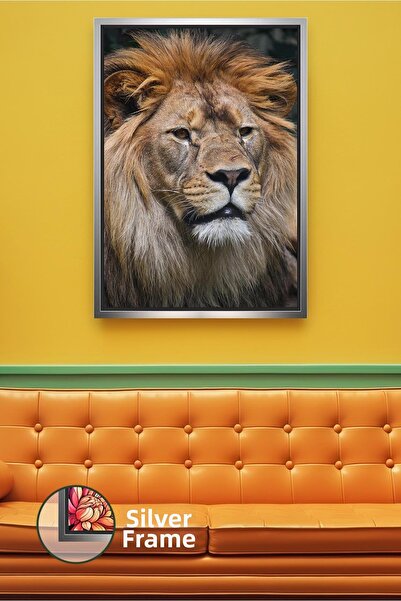 KOSS Dijital Figurină de leu cu vedere laterală în tonuri naturale, decor put...