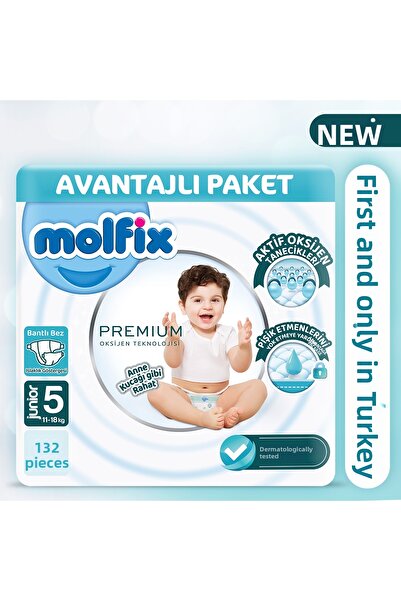 Molfix Premium Advantageous Package Size 5 132 Pieces