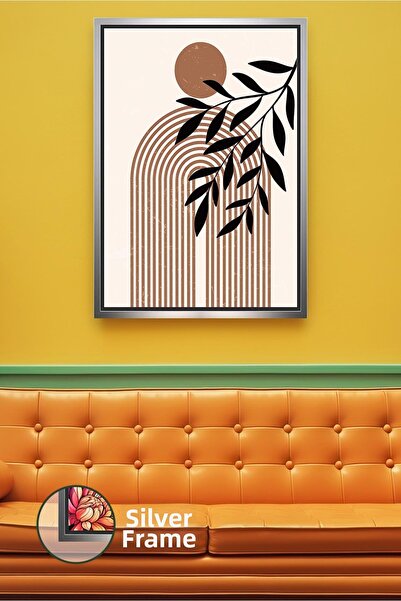 KOSS Dijital Decor de perete în stil boem cu model în dungi în formă de arc ș...