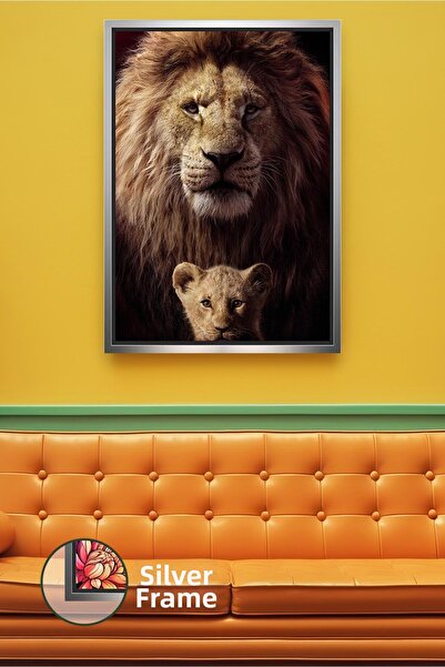 KOSS Dijital Pictură cu animale tematice de familie cu mama și puiul de leu, ...