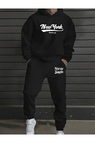 FUFLUNS New York Brooklyn Printed Unisex Women/Men Hooded Oversize Bottom/Top...