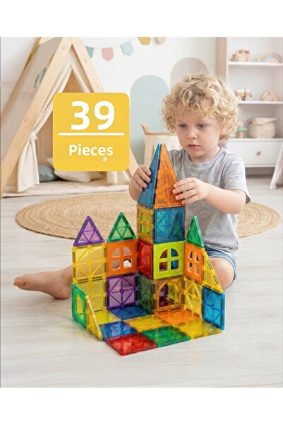 ASlife Home Mino Makers 39 Pieces Building Magnetic Blocks Magnet Blocks Toy