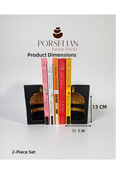 Porselian Σετ 2 διακοσμητικών στηριγμάτων βιβλίων με σχέδιο θόλου - Αξεσουάρ ...