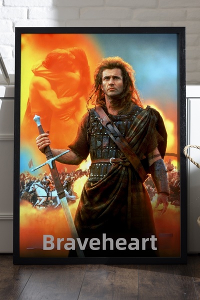 Duvarda Αφίσα Braveheart Braveheart με μαύρο ξύλινο πλαίσιο, διακοσμητική ζωγ...