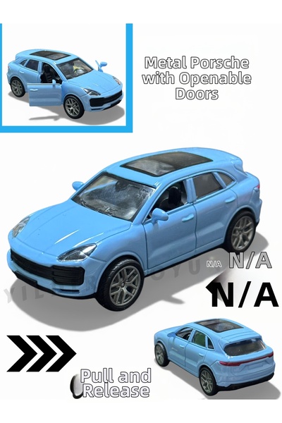 YILDIRIM OYUNCAK Metal Pull & Go Collectible Porsche 1:43 Maxx Wheels Suv Car...