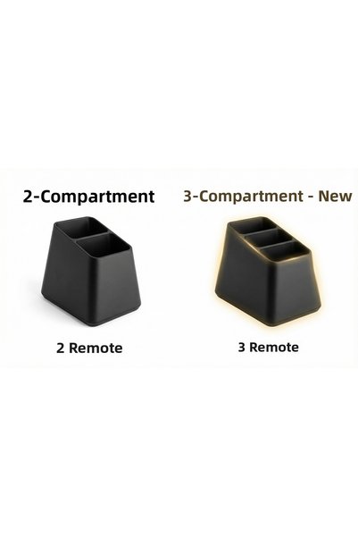 Decorstation Suport pentru telecomandă cu 3 ochiuri, negru |   Organizator telecomenzi pentru televizoare și aparate de aer condiționat |   Organizator de birou