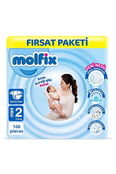 Molfix Baby Diapers Size 2 Mini Opportunity Pack 108 Pieces