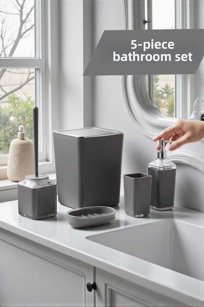 Herza House 5-Piece Acrylic Bathroom Set