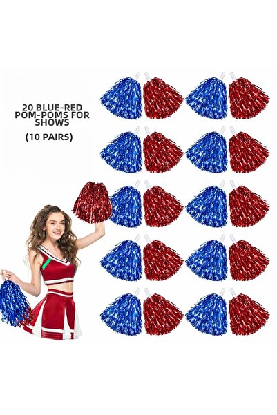 ZERO LAND Mtxdpn Red Blue Metallic Plump Show Pompon 20 Pieces (73437) (10 Pa...