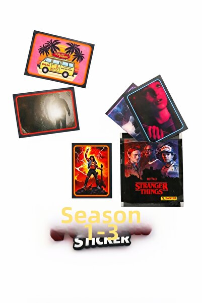 Basic Fun مجموعة ملصقات Stranger Things المكونة من 5 قطع، مجموعة ملصقات قابلة...