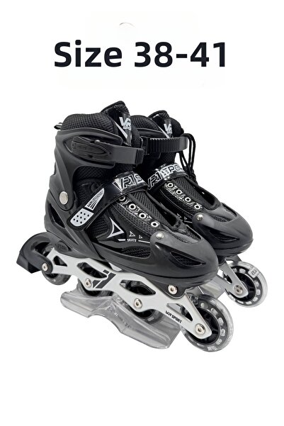 welcomein زلاجات مضيئة قابلة للتعديل (للتدريب والترتيب) مقاس L للأطفال، مقاس 38-41