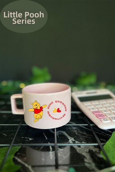 Mio Life Little pooh designed mug and glass set, I love you cup, birthday gift