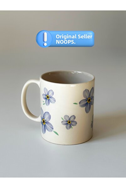Mio Life Blue Violet Patterned Mug Cup Ceramic Coffee Mug