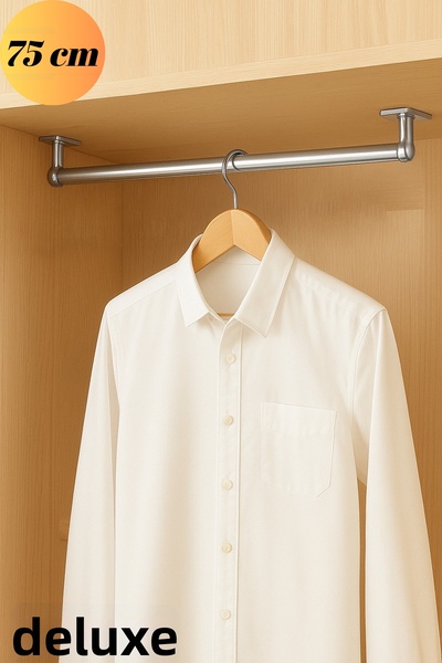 Mobilyap Nobel - Tub rotund cromat pentru agățat (75 cm) pentru interiorul du...