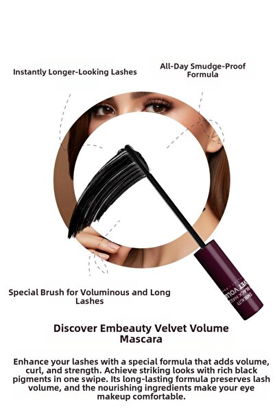 FUSION MARKET ماسكارا مخملية سوداء لمظهر رموش أطول فورًا