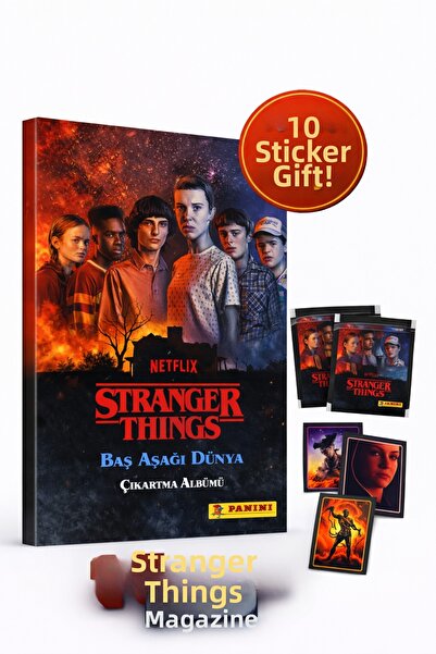 Basic Fun ألبوم ملصقات سترينجر ثينجز، كتاب ملصقات قابل للتجميع، الموسم 1-3
