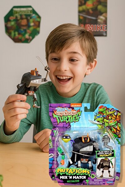 TOYFEST مجموعة شخصيات أكشن سلاحف النينجا ميكازويد، مجموعة متنوعة قابلة للدمج،...