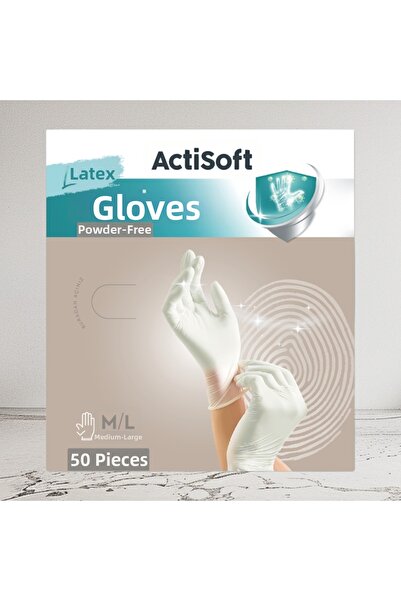 actisoft قفازات لاتكس مقاس M-L 50 قطعة