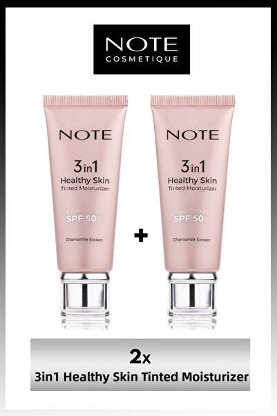 NOTE 3 in 1 Healthy Skin Tinted Moisturizer 50 Spf Cream X 2 Makeup Sets