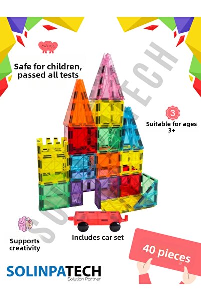 SolinpaTech Magnetic Building Blocks 40 Pieces | Magnetic Educational Toy | I...