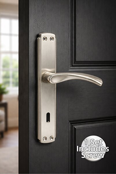 Badem10 Mânerul ușii interioare cu oglindă Mina, potrivit pentru stânga și dr...