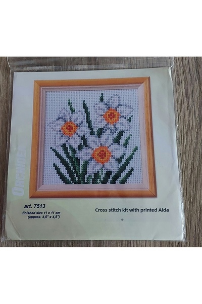Orchidea Printed Cross Stitch Kit