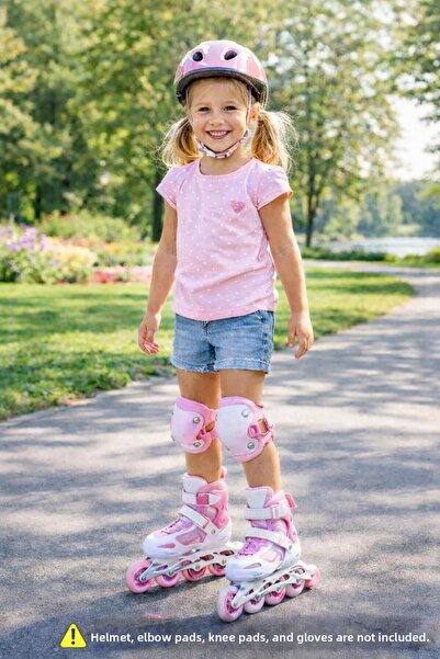 hak-iş oyuncak Adjustable Front Wheel Lighted Children's Roller Skates Set, S...