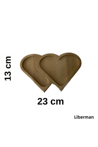 LİBERMAN Wooden Heart Serving Plate