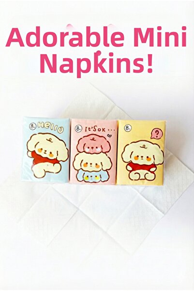 BEYZANA مجموعة من 9 مناديل جيب صغيرة على شكل شخصيات كرتونية |   مناديل ورقية ...