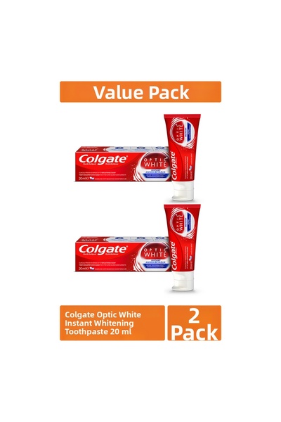 Colgate Optic White Instant Whitening Toothpaste 20 ml * 2 2 Pcs