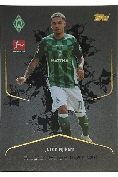 Topps Justin Njinmah, Topps, Bl 2024/25, Werder Bremen, Black Edge Edition,