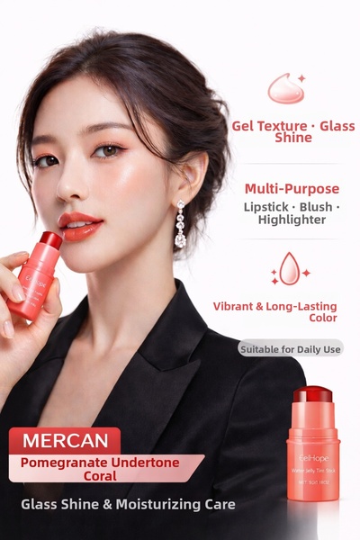 EELHOE Water Based 3 in 1 Gel Tint Stick – Lipstick Blush Eyeshadow