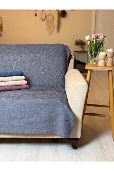 GÜRLEK TEKSTİL Chenille Fabric Plain Pattern Sofa Cover / Sofa Bed Cover 175 ...