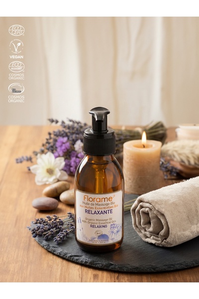 Florame زيت تدليك عطري عضوي مريح 120 مل - نقي 100% - نباتي