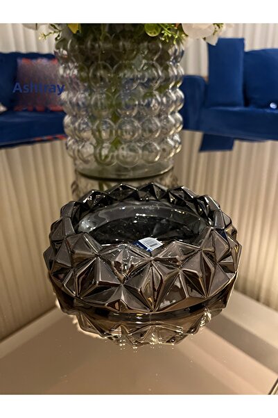 Decovio Large Size Crystal Glass Ashtray 15 cm