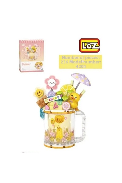 NW NessiWorld لعبة مكعبات بناء LZ-4204 من نيسي وورلد على شكل كأس آيس كريم بطة...