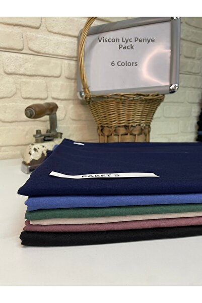 EGE DESIGN Viscose Lyc Combed Cotton 6 Colors Package 5 Total 7.40 Meters