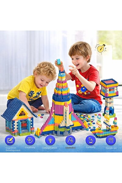 PlayZen مكعبات بناء إبداعية - لعبة تعليمية قابلة للتركيب والفك |   300 قطعة |...
