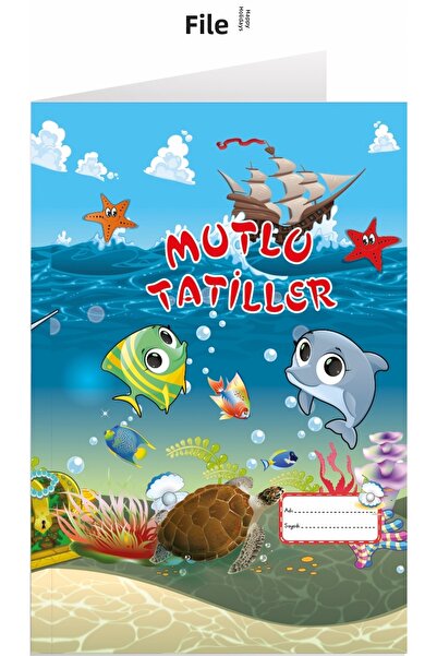 şahane parti Development Report Sea Fish Themed Document Folder 10 Pieces