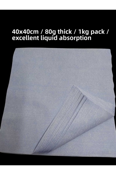 Akaworld منشفة مانيكير وباديكير سميكة للاستخدام مرة واحدة باللون الأزرق للأطف...