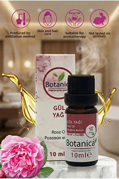 botanica زيت الورد الطبيعي 10 مل - العناية بالبشرة المنشطة والعلاج العطري عال...