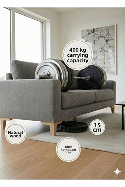 LEGORA WOOD DESİNG Първокласно дърво от габър 15 см Масивна крака за мебели Д...