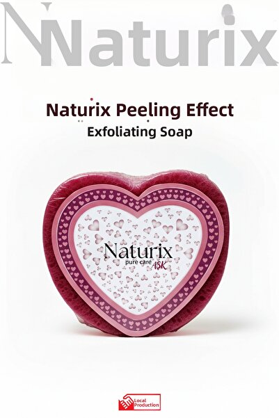Naturix Heart Shaped Sponge Soap 130 Gr |   Peeling Effective Soap