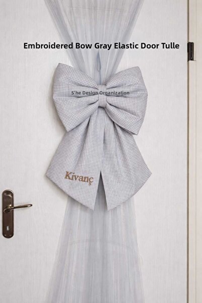 s'he design organizasyon Embroidered Name-Embroidered Bow Door Decoration and...